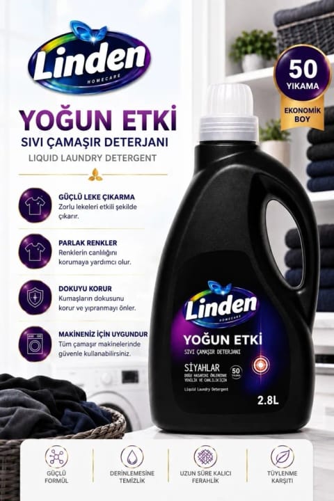 Linden مایع لباسشویی مخصوص لباس مشکی 2800 میلیلیتر