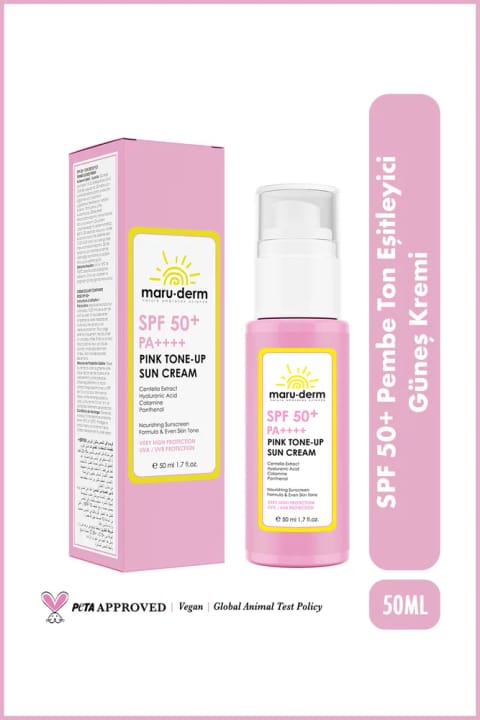 Maru.Derm SPF 50+ کرم ضدآفتاب یکدستکننده رنگ رز ۵۰ میلیلیتر