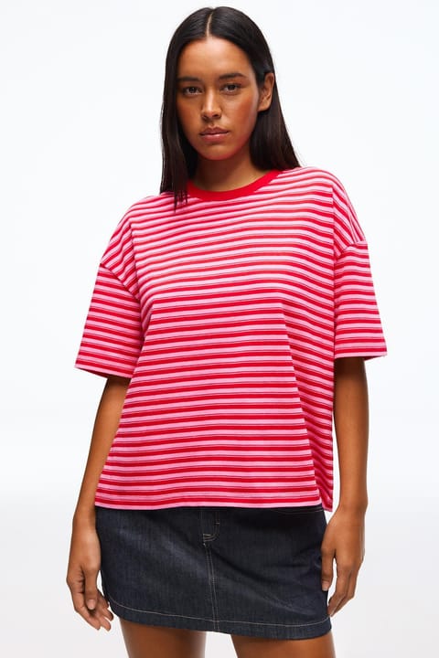 تیشرت پسرانه Bershka مدل Boxy fit با طرح چاپی