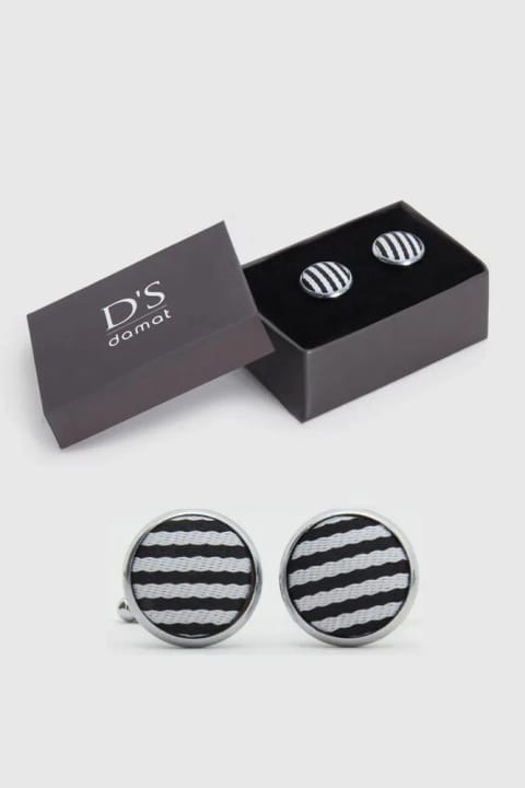 D'S Damat سردکمربند مشکی و سفید