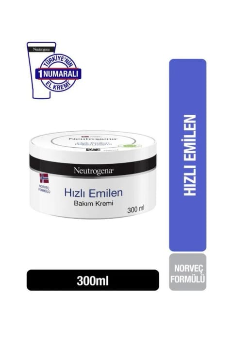 کرم مراقبتی Neutrogena با فرمول نروژ، جذب سریع 300 میلی‌لیتر