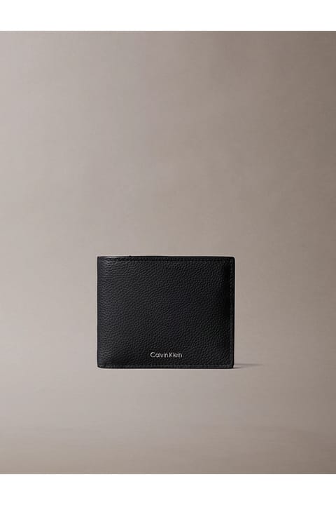 کیف پول مردانه Calvin Klein مدل FOIL EMBOSS EW BILL FOLD w COIN مشکی