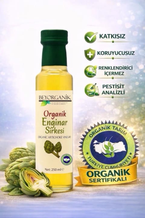 BEYORGANİK سرکه کنگر ارگانیک ۲۵۰ میلی‌لیتر (آزمایش‌شده از نظر آفت‌کش‌ها)
