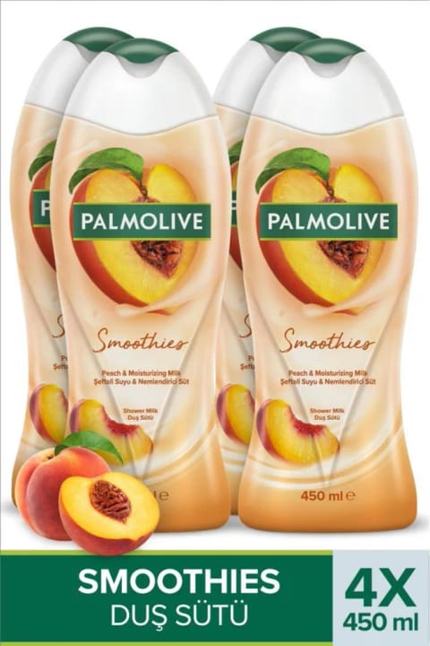 Palmolive Smoothies هلو 450 میلی‌لیتر ژل دوش x4 شامپو بدن ژل حمام بدن...