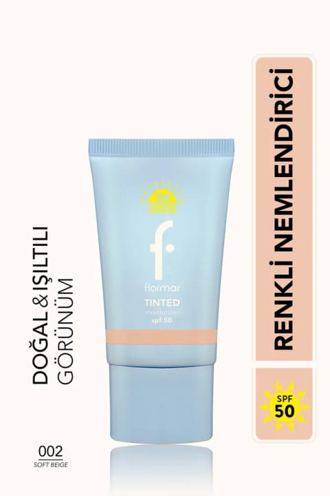فلامر سان لاورز ضدآفتاب رنگی با اثر مرطوبکنندگی و پایانی طبیعی SPF50 - 30 میلیلیتر — 002 Soft Beige