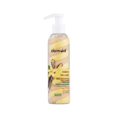 Dermokil Vanilya Shea Yağı Nemlendirici ve Besleyici Twister Vücut Losyonu 200 ml
