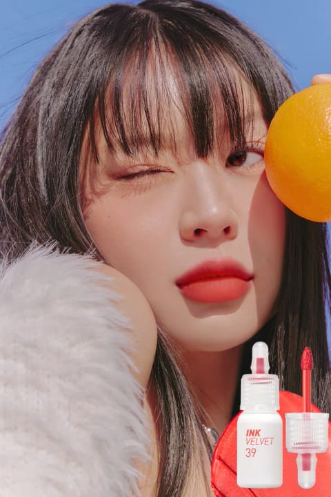 PERIPERA تینت مایع با رنگدانه بالا، ظاهر مخملی و ماندگاری تمام روز — 39 Sunny Orange