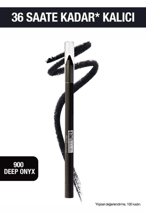 خط چشم ژلی مشکی تاتو لاینر Maybelline New York شماره 900 Deep Onyx