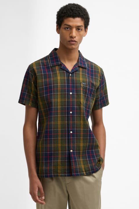 پیراهن تابستانی Barbour Clyde Seersucker Tartan TN11 Classic Tartan