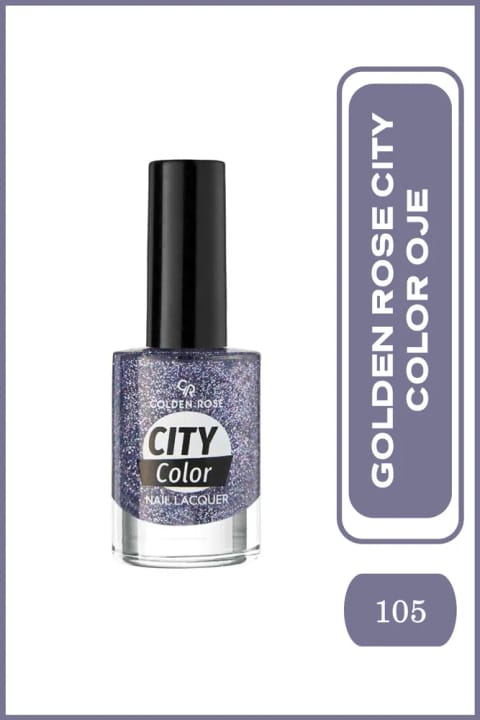 Golden Rose City Color Nail Lacquer Glitter - 105 - Oje
