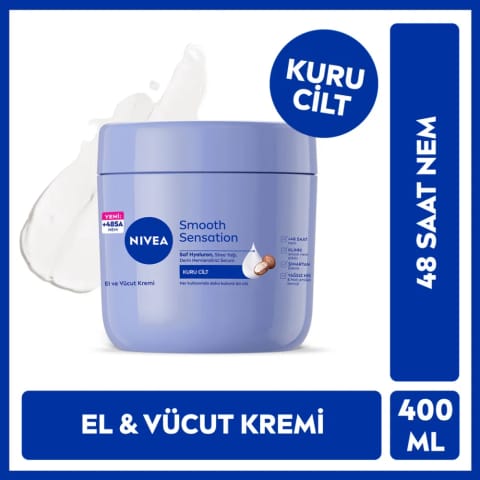 NIVEA Smooth Sensation کرم مرطوبکننده دست و بدن 400 میلیلیتر