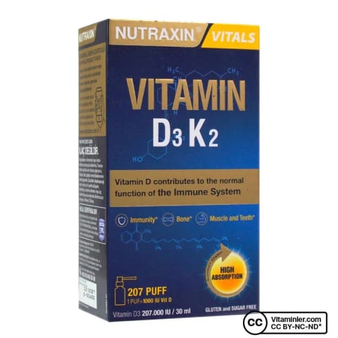 Nutraxin Vitamin D3 K2 اسپری ۳۰ میلیلیتر