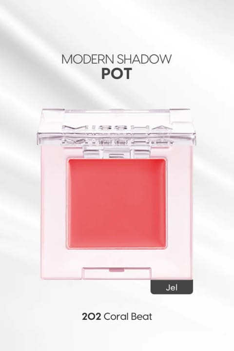 Missha Modern Shadow Pot سایه چشم تکی ژل براق (202 Coral Beat)