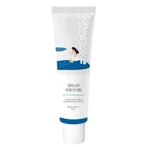 Round Lab Birch Juice کرم ضدآفتاب صورت مرطوب‌کننده و روشن‌کننده 50 میلی‌لیتر