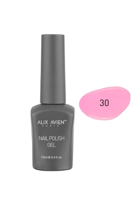 Alix Avien لاک ژل دائمی صورتی آبنباتی UV 30 - ۱۲ میلی‌لیتر