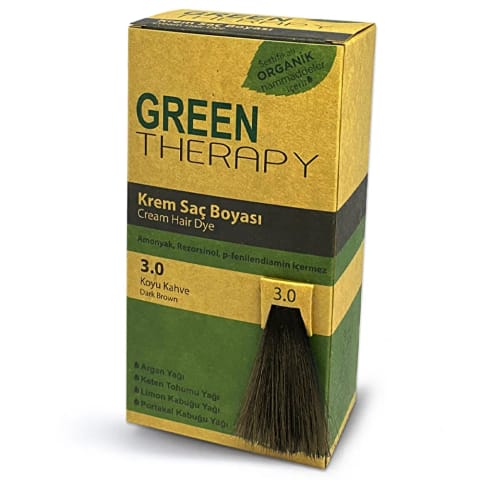 Green Therapy کرم رنگ مو 3.0 قهوهای تیره