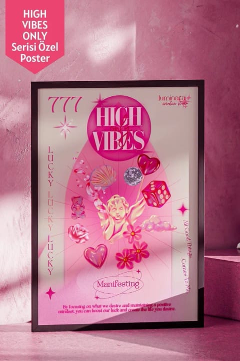 پوستر Mim and More Luminara Studio X High Vibes Only 777