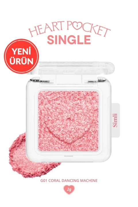 PERIPERA سایه تکنفره براق قلبجیبی (G01 Coral...)