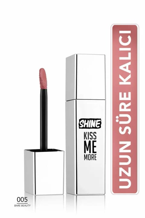 رژ لب مایع براق و ماندگار فلورمار (رز خشک روشن) - Shine Kiss Me More