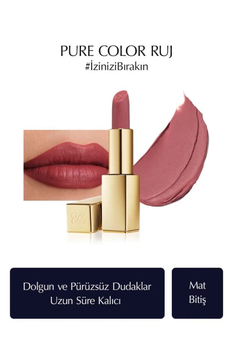 رژ لب مات Estee Lauder مدل Pure Color Matte Lipstick حجم 3.5gr رنگ 669