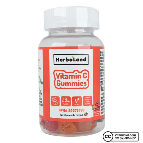 Herbaland Kids Gummies Vitamin C 60 عدد ژلهای جویدنی