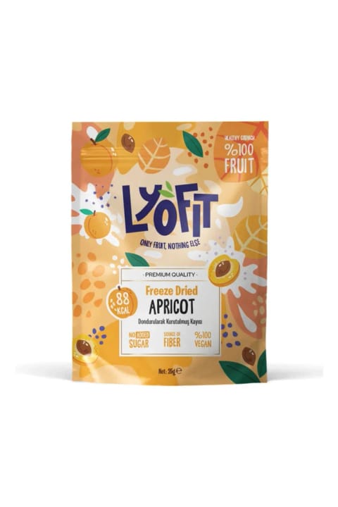 Lyofit Food چیپس میوه خشک زردآلو - خشک شده به روش انجمادی Freeze Dried