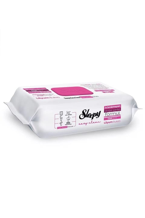 Sleepy دستمال تمیزکننده سطح 100 عددی لیلیوم صورتی