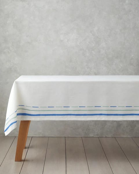 رومیزی Shelltide 150x200 سانتی‌متر سفید - آبی