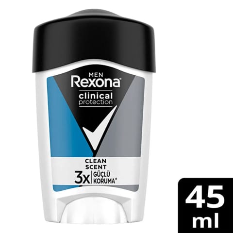 Rexona Men Clinical Protection استیک دئودورانت مردانه Clean Scent 45 میلیلیتر