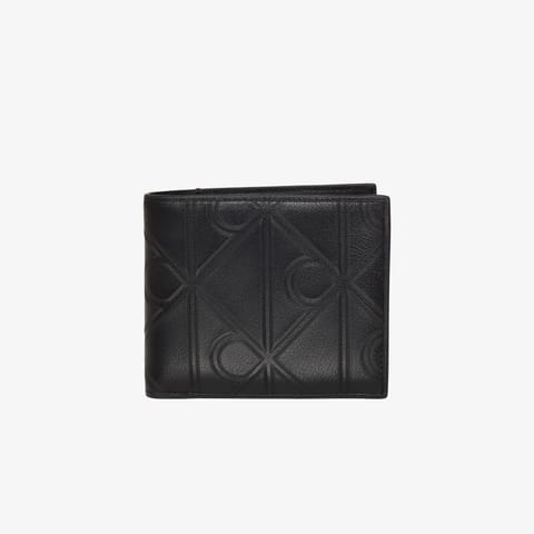 کیف پول مردانه مشکی Calvin Klein مدل XL Emblem Emboss Billfold