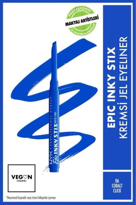 NYX Professional Makeup Epic Inky Stix ریمل ژلی خامهای چشم - 06 Cobalt Click