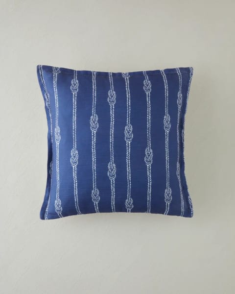 روکش کوسن Rope ۴۵×۴۵ سانتی‌متر سرمه‌ای