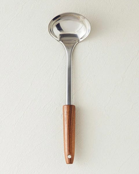 ملاقه استیل Woody Ladle ۳۱ سانتی‌متری قهوه‌ای