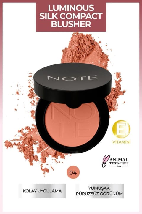 رژگونه فشرده NOTE Luminous Silk - 04 Soft Peach