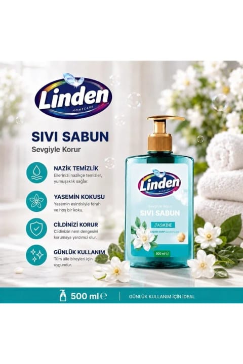 Linden مایع دستشویی یاس 500 میلیلیتر