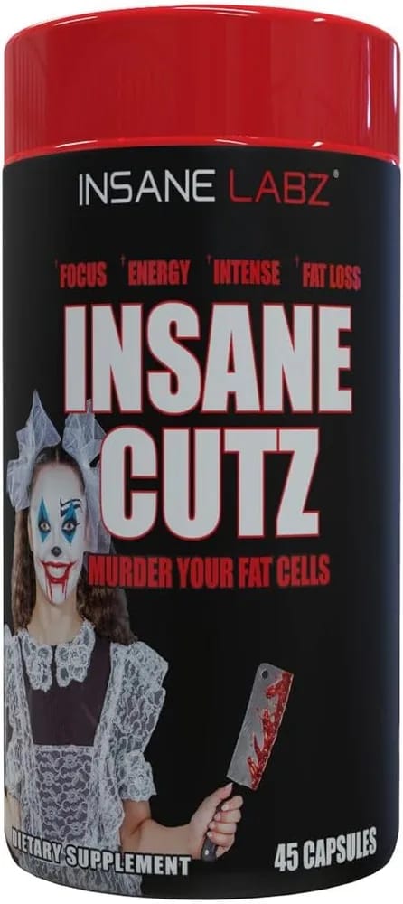 مکمل چربی‌سوز Insane Labz Insane Cutz برای آقایان و بانوان، افزایش‌دهنده متابولیسم و کاهش وزن و کنترل اشتها، ۴۵ کپسول