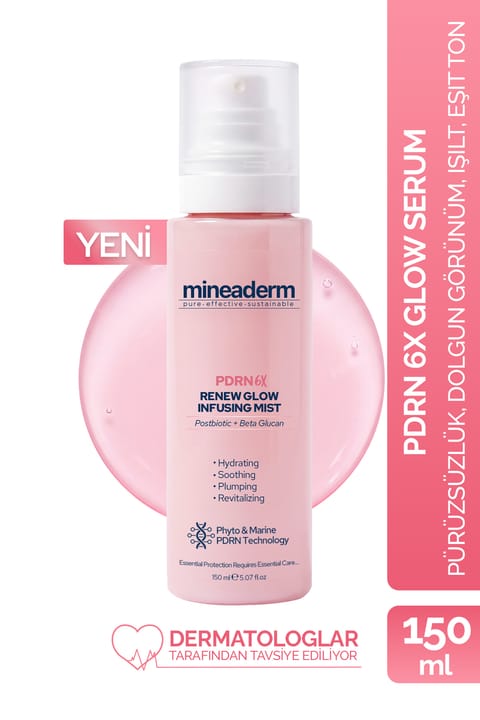 اسپری صورت mineaderm PDRN 6X Renew Glow Infusing Mist حجم 150 میلی‌لیتر - Vegan PDRN، Be...