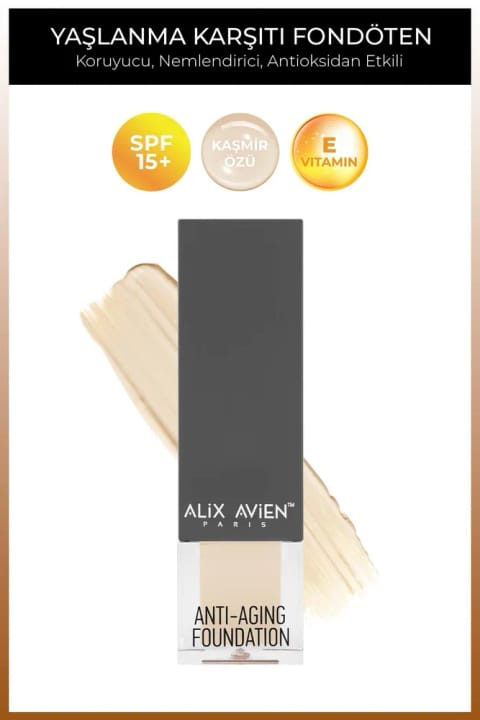 Alix Avien ضد پیری مرطوبکننده با ویتامین SPF15+ فونداسیون - آنتی... — 503 Soft Peach