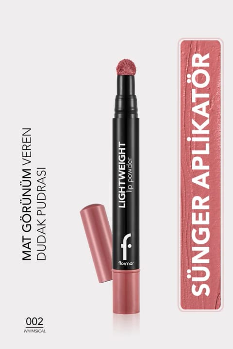 Flormar رژ لب پودری مرطوب‌کننده سبک با پایه نیمه شفاف و مات