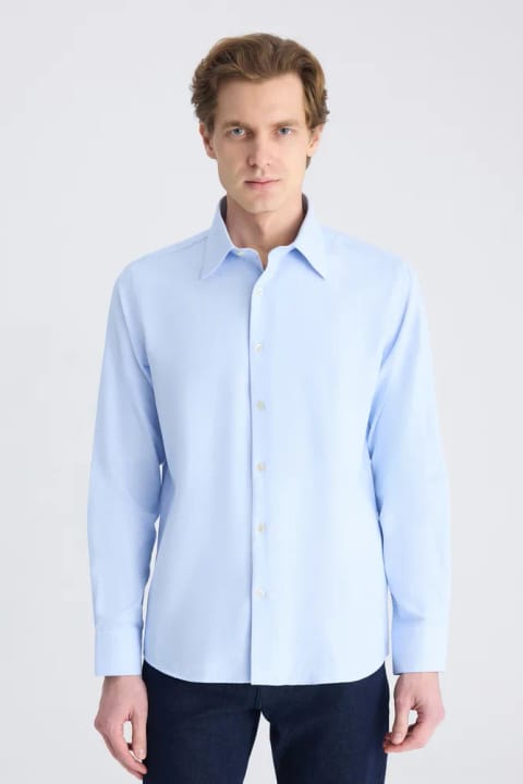 D'S Damat Slim Fit پیراهن آبی آرمو