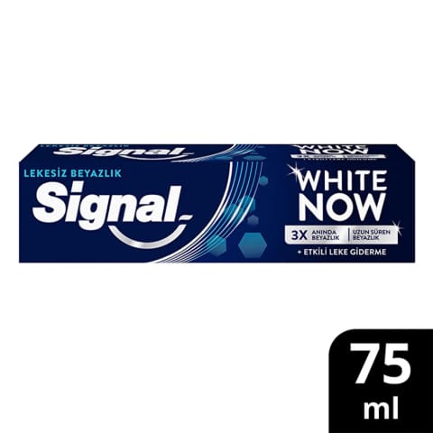 Signal White Now خمیردندان سفیدکننده فوری ضد لک ۷۵ میلی‌لیتری