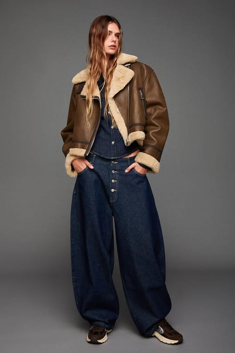 کاپشن دوطرفه Bershka