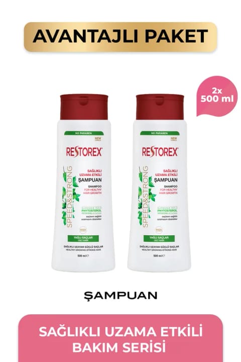 شامپو Restorex مخصوص موهای نازک و چرب 500ml