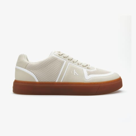 کفش اسنیکر بافت مردانه کرم Calvin Klein Classic Cups Laceup Knit