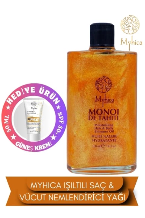 Myhica روغن مرطوبکننده درخشان مو و بدن - 100 ml