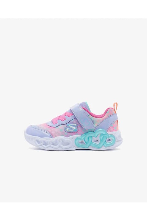 SKECHERS INFINITE HEART LIGHTS - HEART JEWELS کفش اسپرت دخترانه کوچک بنفش چراغ‌دار