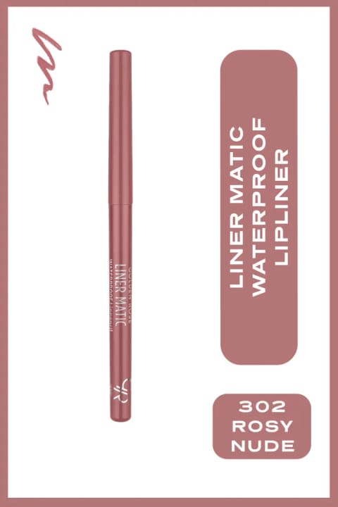 مداد لب ضدآب Golden Rose Liner Matic — 302 Rosy Nude