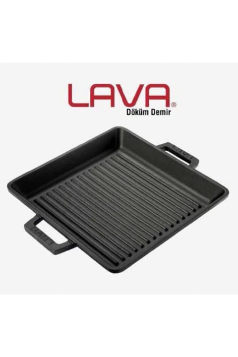 Lava تابه گریل مربعی چدنی، 26x26 سانتی‌متر