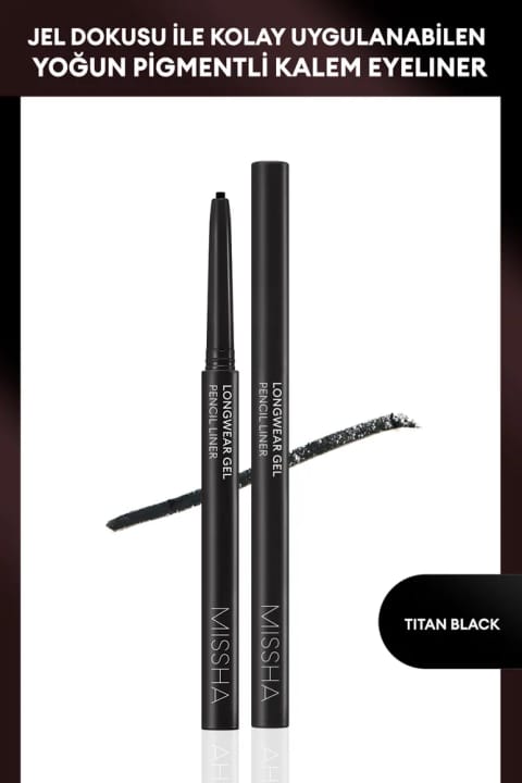 Missha خط چشم ژلهای با بافت نرم و ماندگار — Titan Black