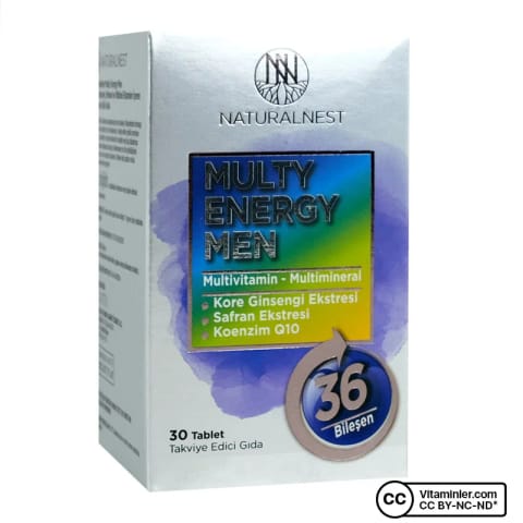 NaturalNest مولتی انرژی مردان ۳۰ قرص